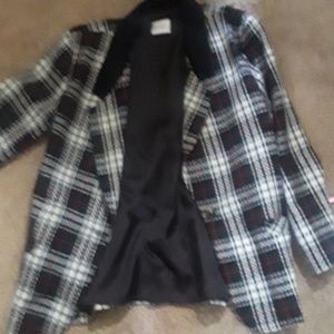 I'm selling a red, white and black blazer..